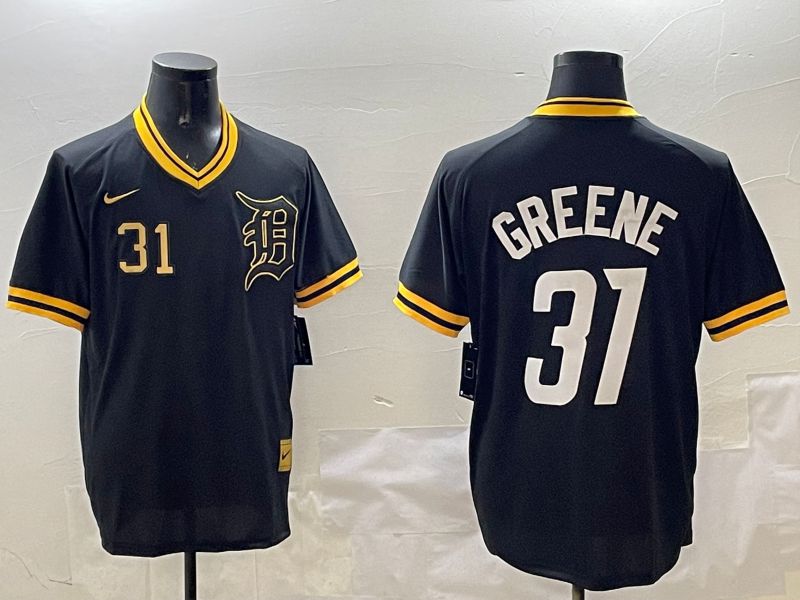 Men Detroit Tigers #31 Greene Black Gold Game 2025 Nike MLB Jersey style 4->detroit tigers->MLB Jersey